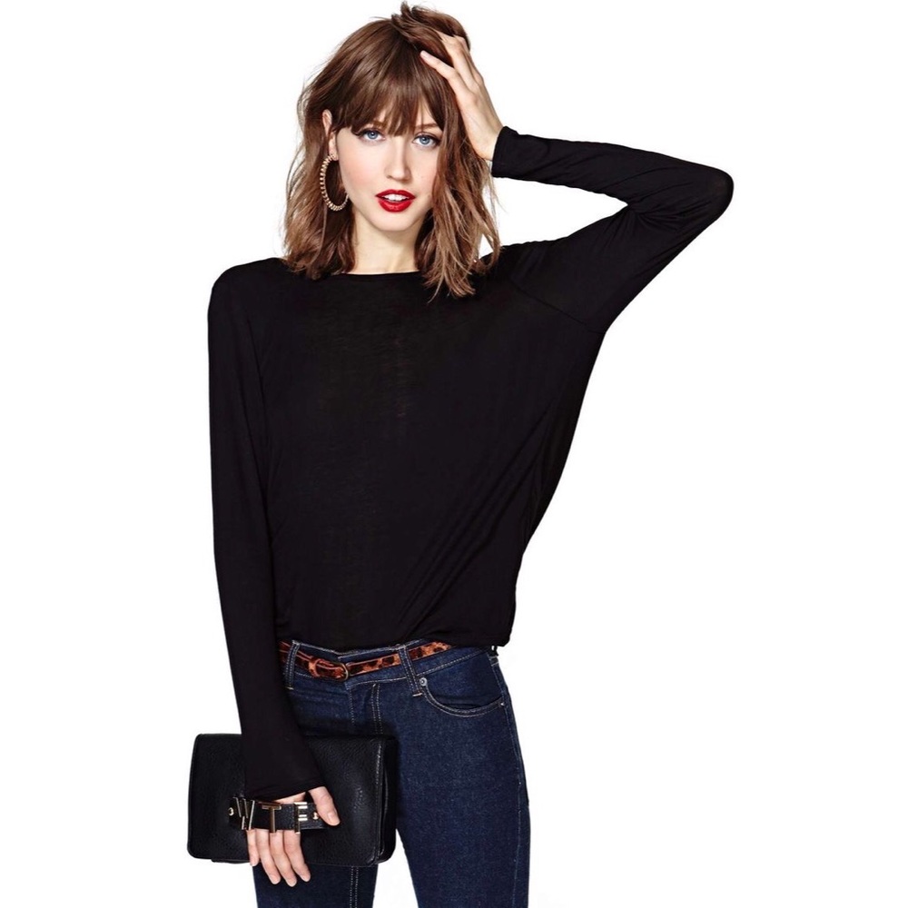Cheap Monday Long Sleeve Side Slit Tee